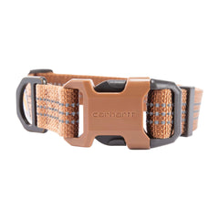 Carhartt collar features reflective stitching for safer evening walks.