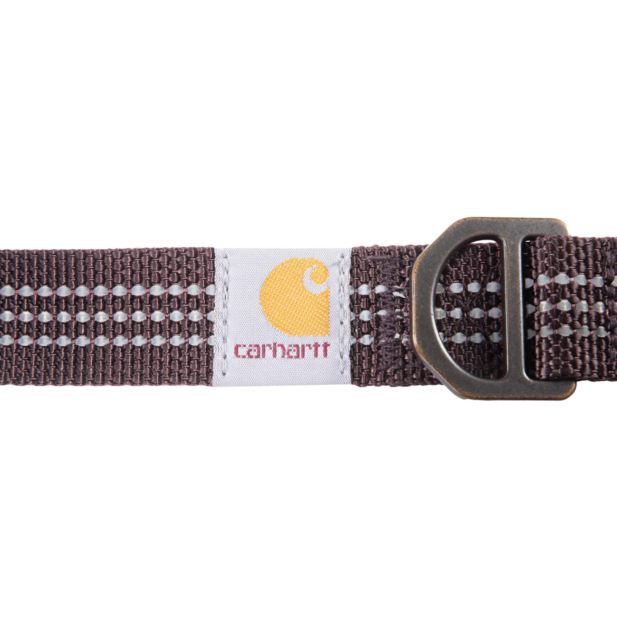 Carhartt dog collar slotted D-ring for leash and tags.