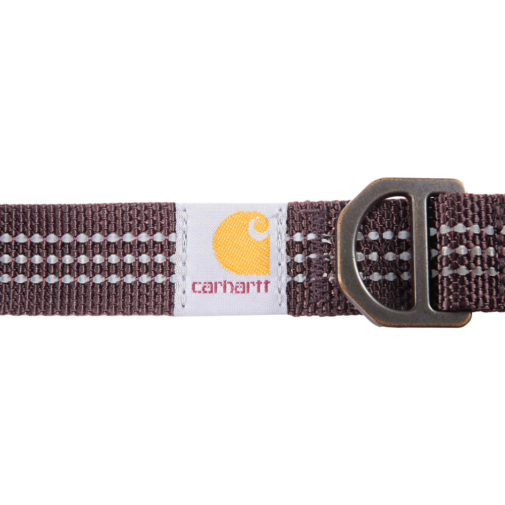 Carhartt dog collar slotted D-ring for leash and tags.