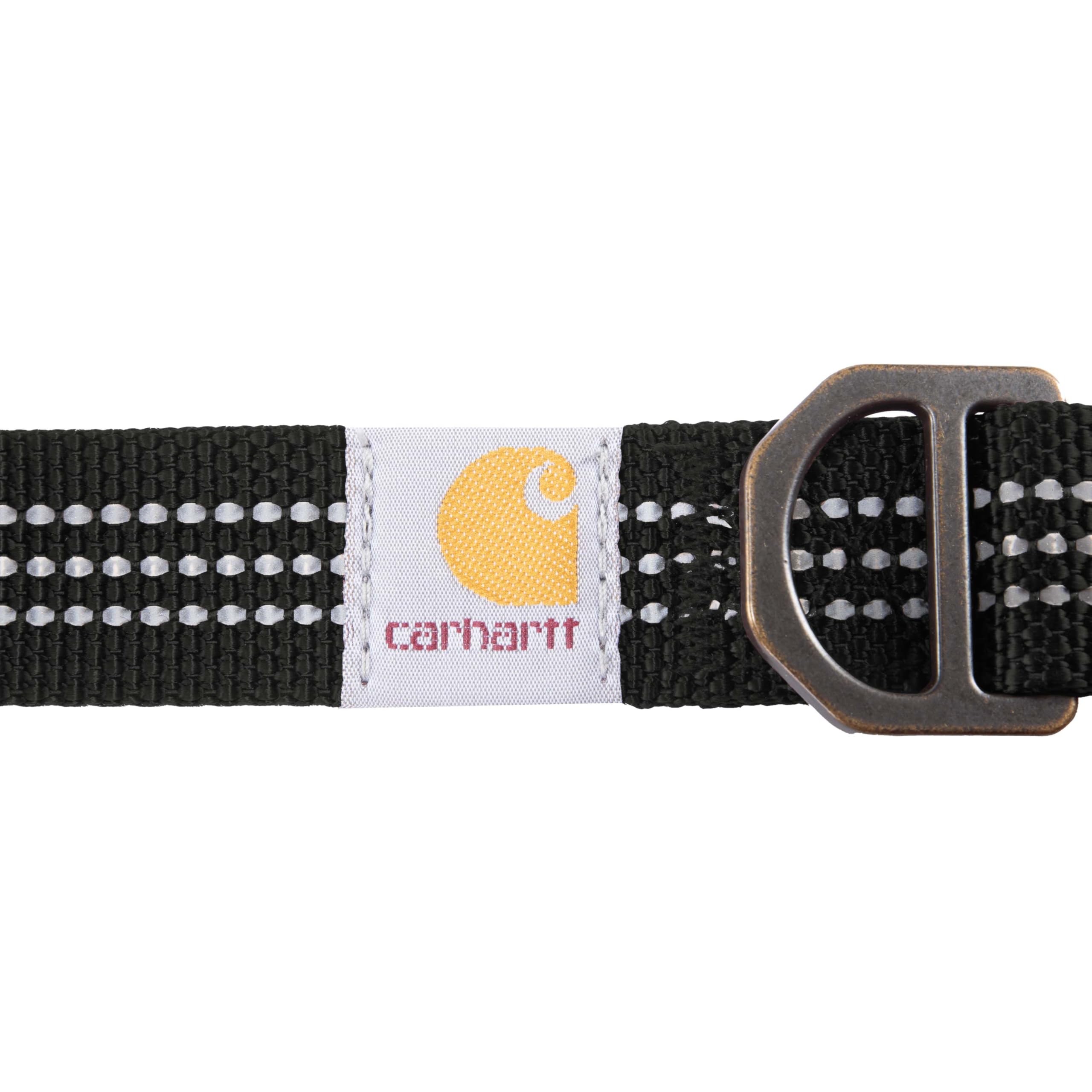 Carhartt dog collar with slotted D-ring keeps leash and tags together