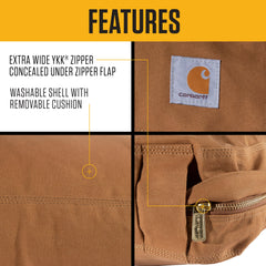 Carhartt Durable Canvas Pet Bed cushion loft stays; baffle construction keeps fill evenly distributed.