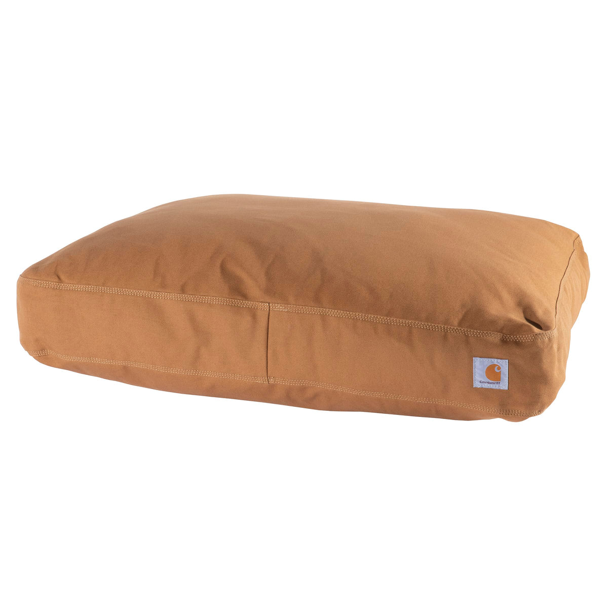 Carhartt Durable Canvas Pet Bed front view showing rain-repellent exterior for spills.