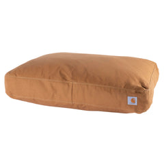 Carhartt Durable Canvas Pet Bed front view showing rain-repellent exterior for spills.