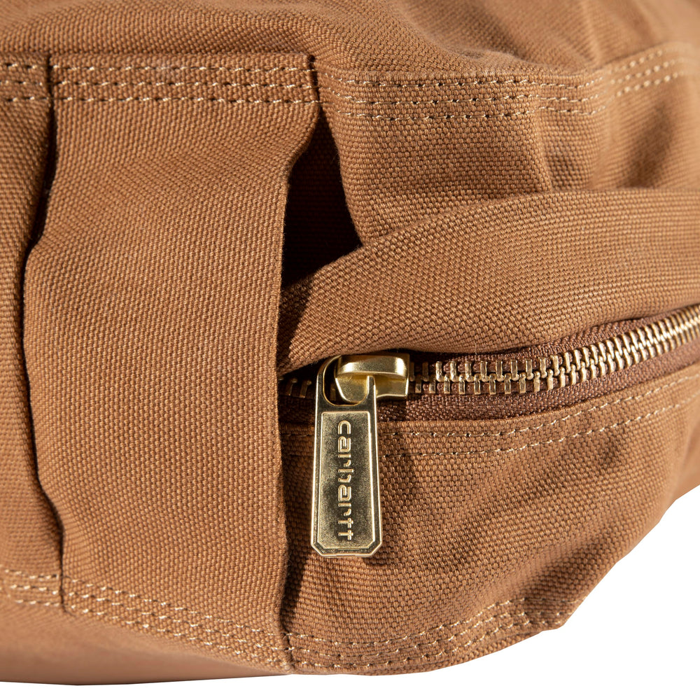 Carhartt Durable Canvas Pet Bed removable cushion shown for easy washing.