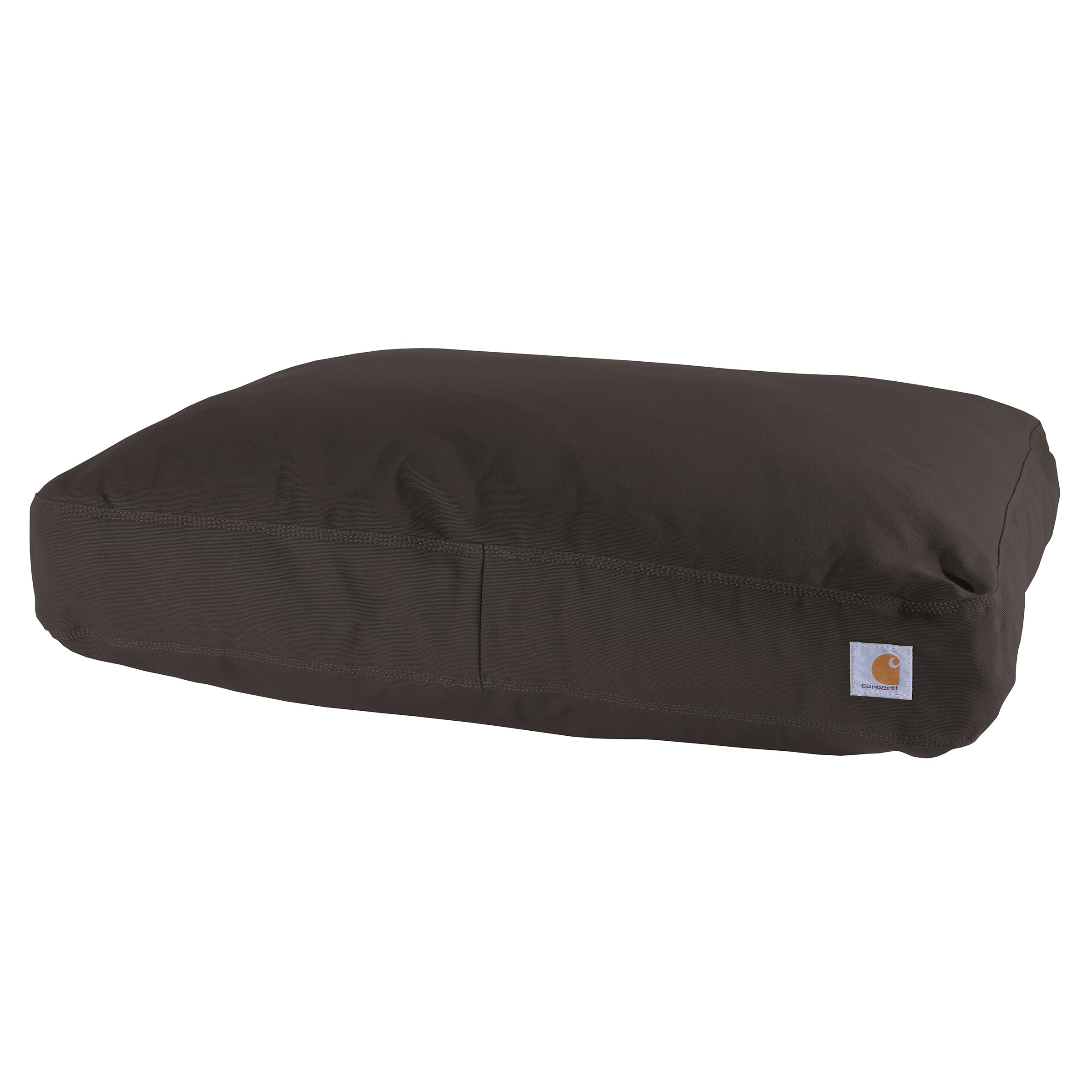 Carhartt durable canvas pet bed with water-repellent exterior for easy cleaning