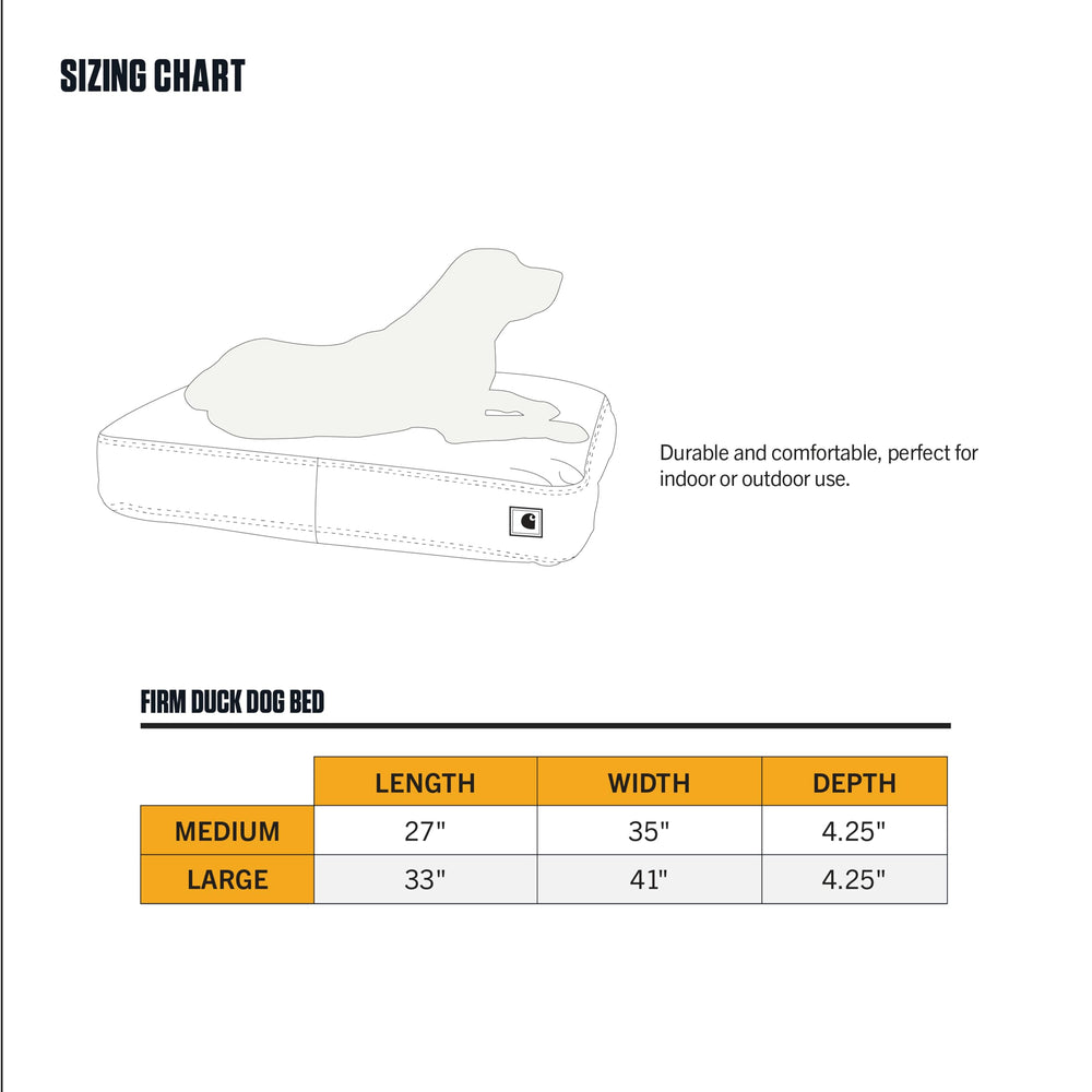 Carhartt Durable Canvas Pet Bed zipper access; wide YKK zipper simplifies cleaning.