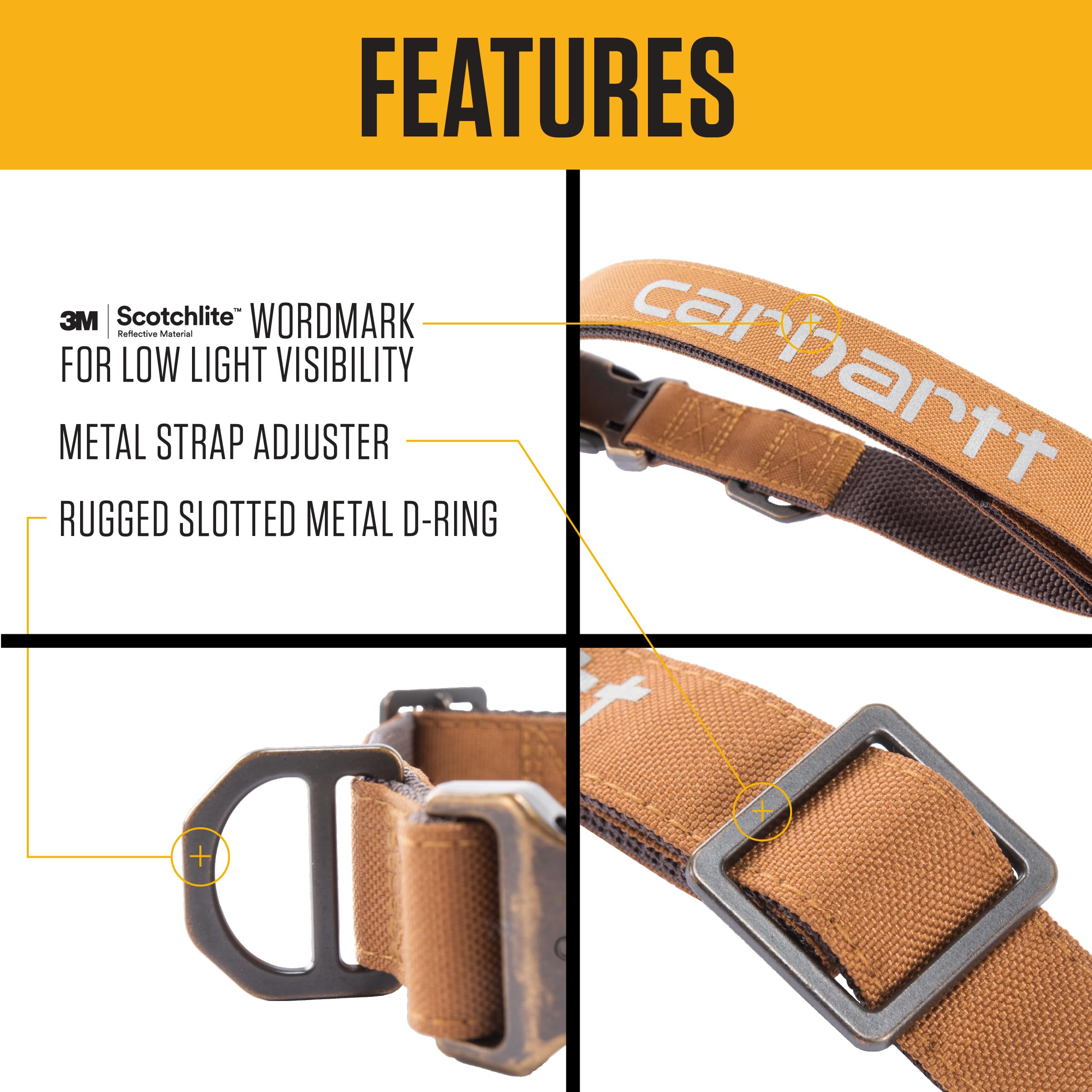 Carhartt Field Dog Collar with reflective 3M detail for better visibility
