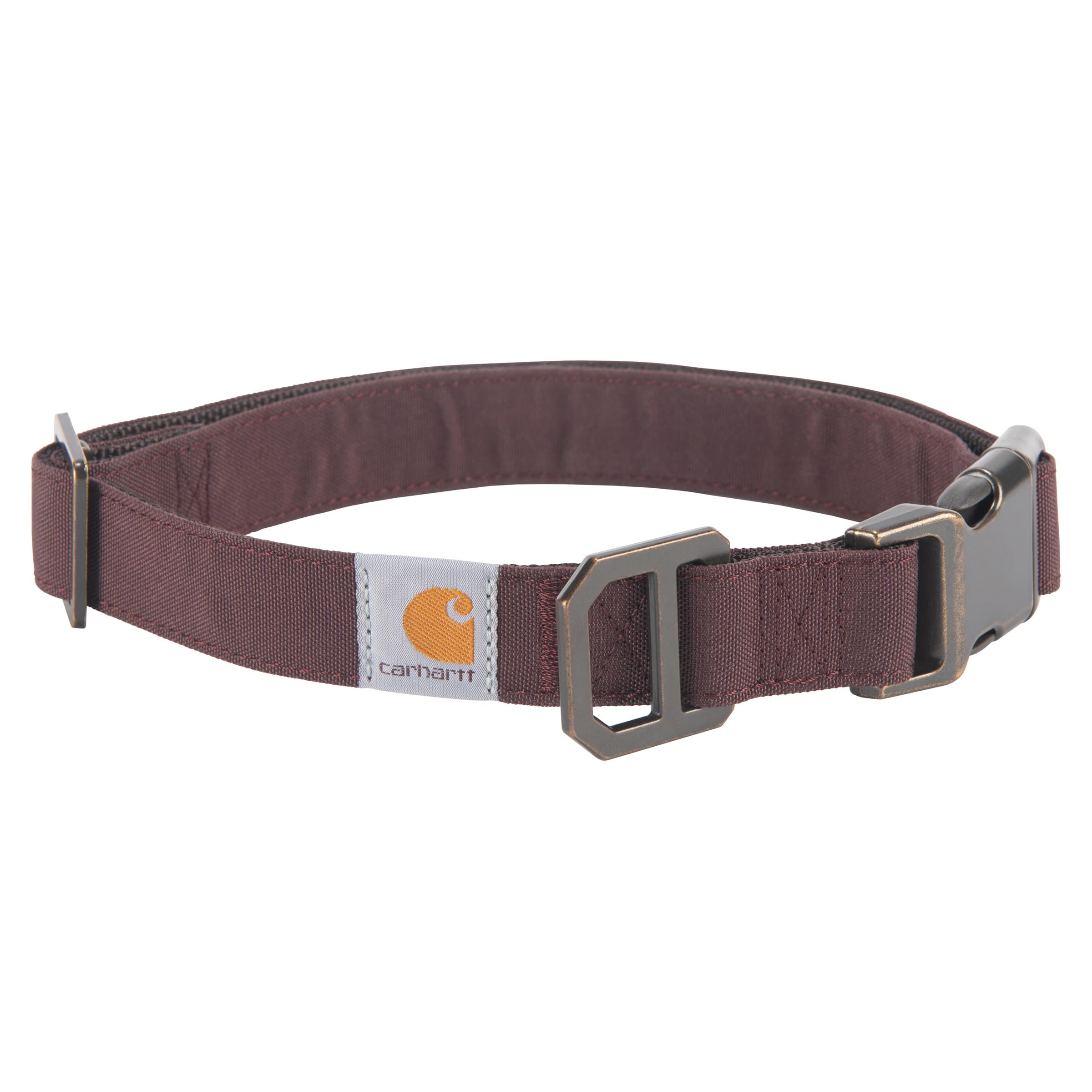 Carhartt Nylon Duck Dog Collar buckle close-up showing rugged hardware built for daily adventures.