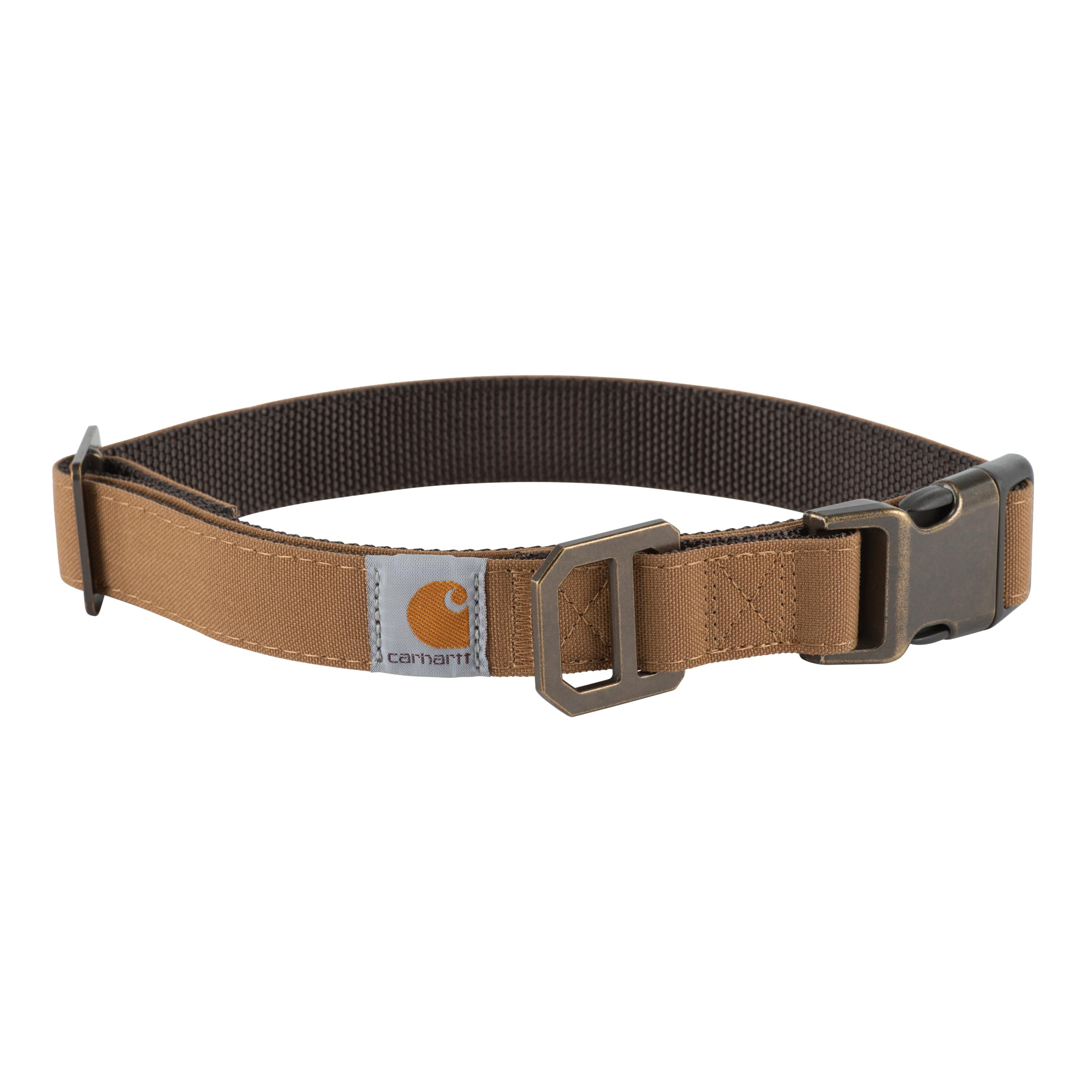 Carhartt Nylon Duck Dog Collar front view shows rugged Cordura fabric for daily adventures
