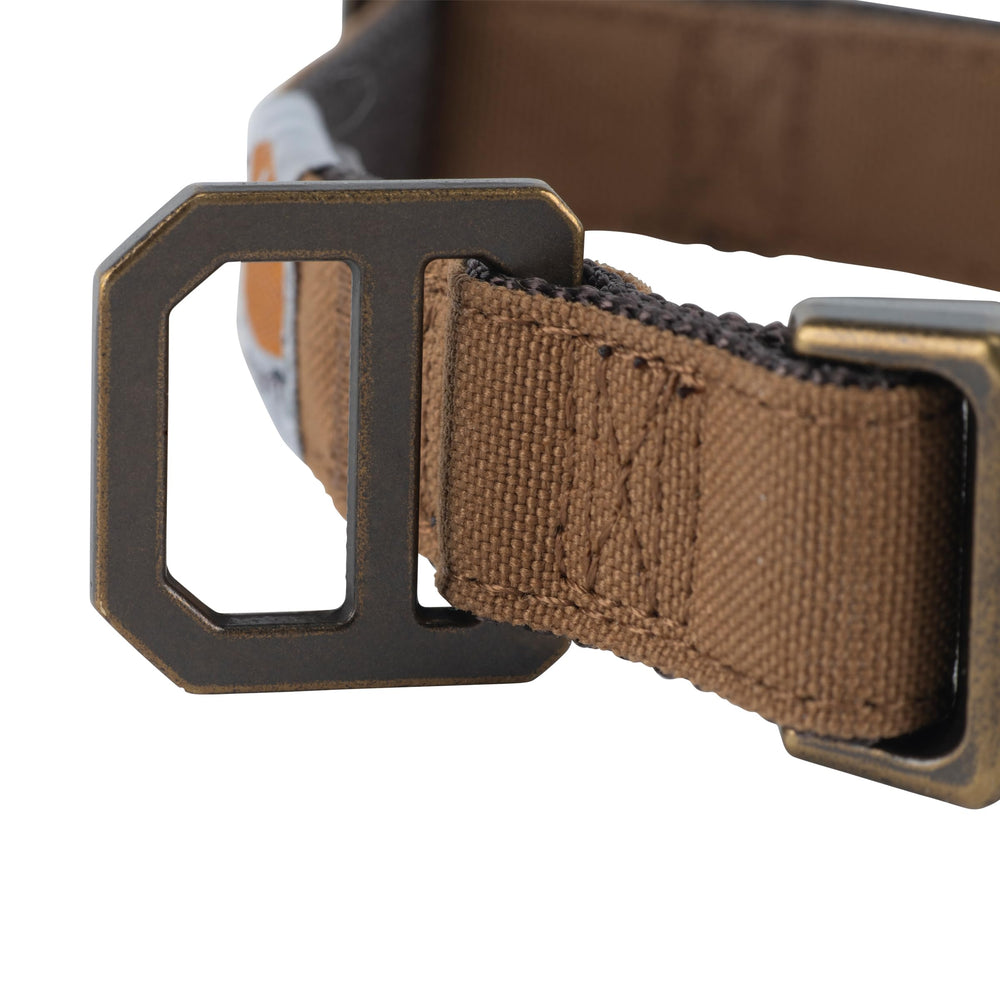 Carhartt Nylon Duck Dog Collar side buckle detail highlights easy on-off security