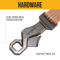 Carhartt nylon duck weave detail emphasizes abrasion resistance and durability.