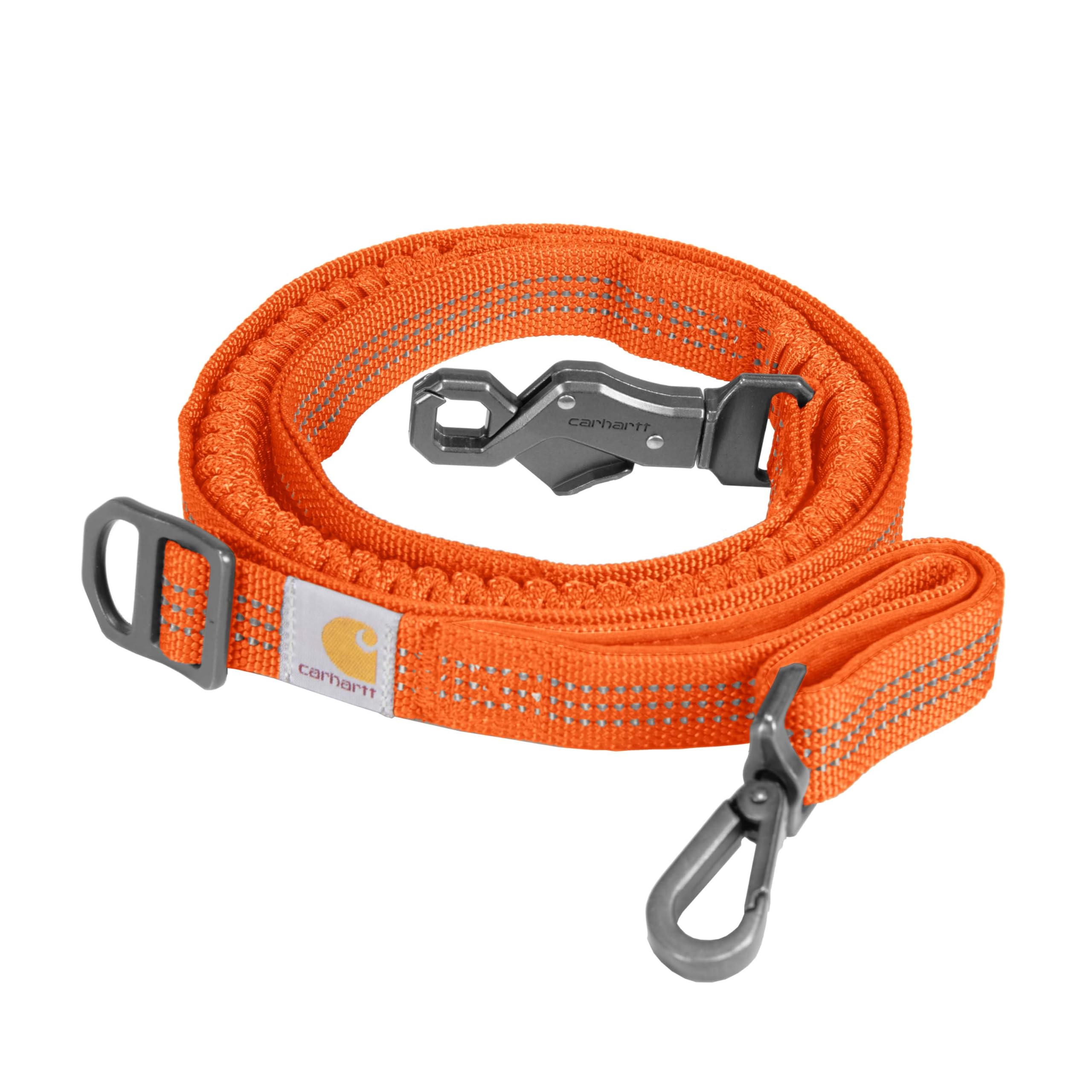 Carhartt pet leash with shock-absorbing nylon for smoother walks.