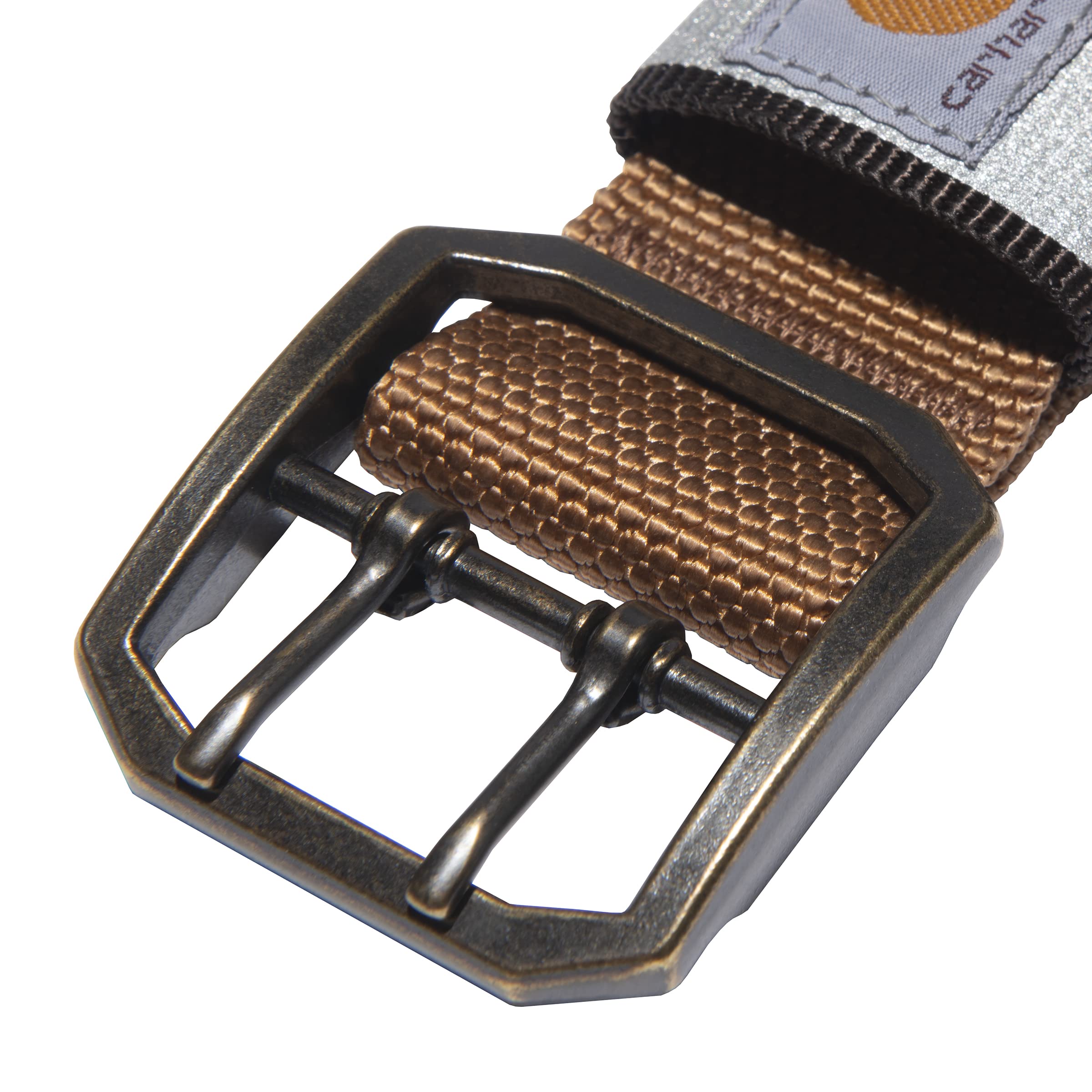 Carhartt Pet wide collar reflective wordmark enhances visibility in low light.