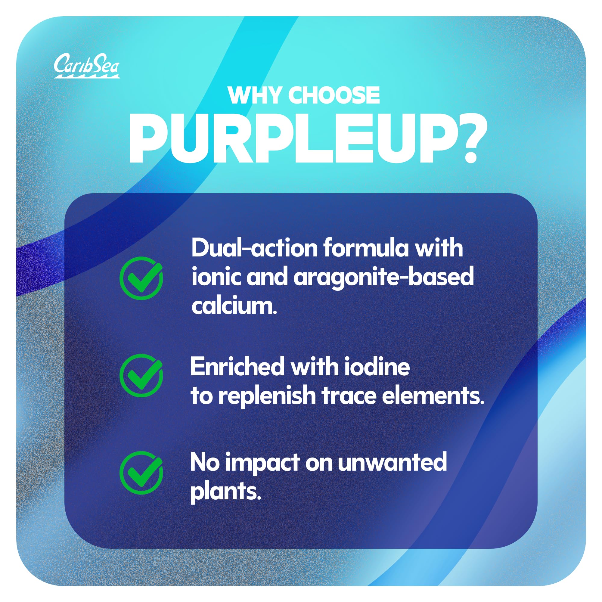 Carib Sea Purple Up being dosed into a reef tank supports calcium balance