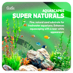 Close-up of Sunset Gold substrate showing smooth grains ideal for underwater landscapes.