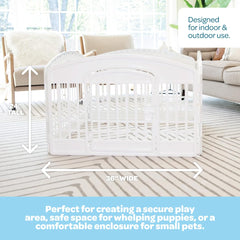 Carlson 4-Panel Pet Pen stands 24 inches tall for a secure enclosure.