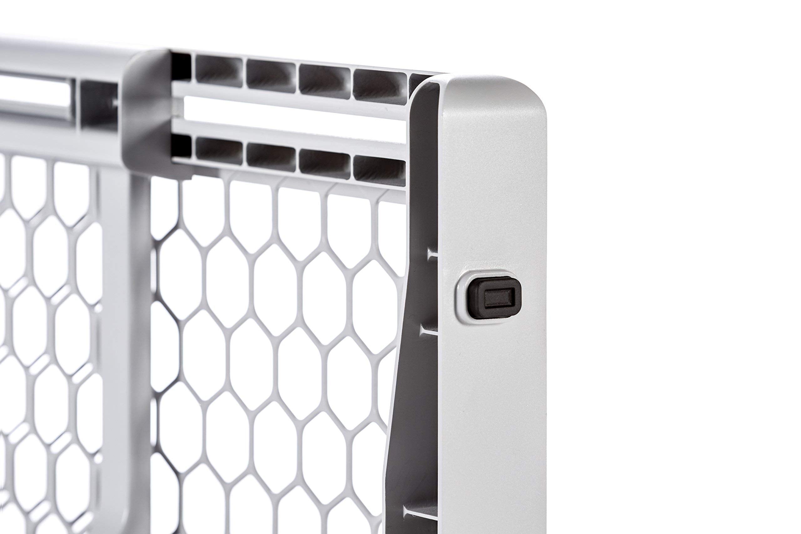 Carlson Easy Fit Dog Gate lightweight plastic design makes relocation simple in apartments.
