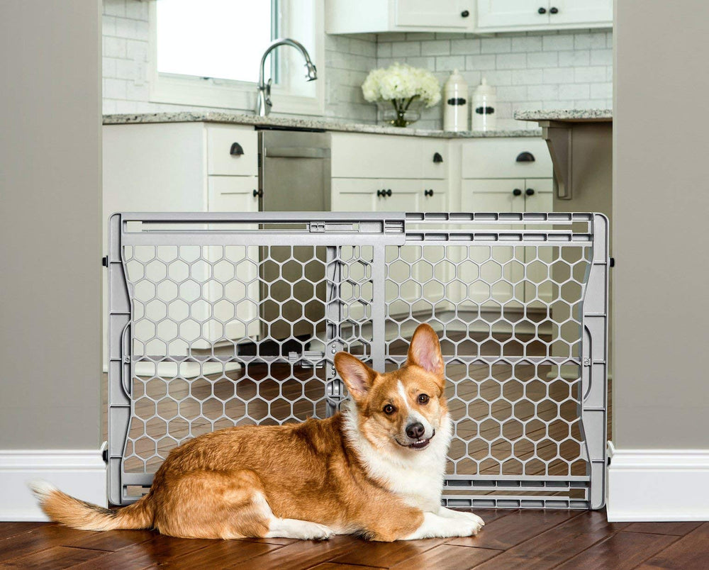 Carlson Easy Fit Dog Gate pressure-mount installation saves time and avoids drilling.