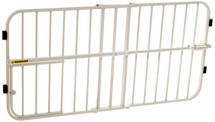 Carlson Lil Tuffy gate in doorway extended for wide openings, safe barrier.