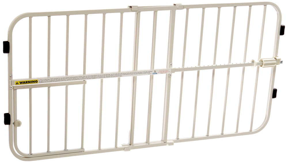 Carlson Lil Tuffy gate in doorway extended for wide openings, safe barrier.