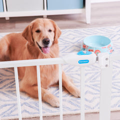 Carlson pet gate small pet door close-up enables small pet access