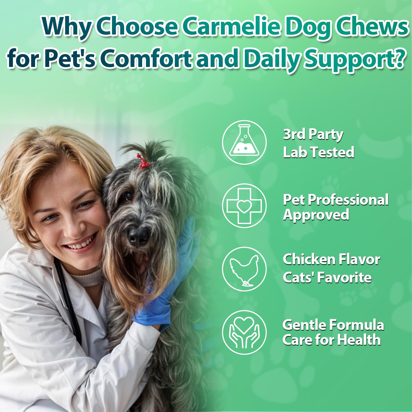 Carmelie bowl of chews ready for daily use with dogs