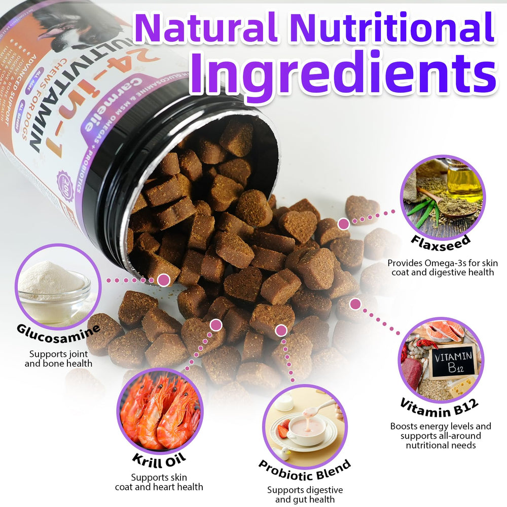 Omega-3 and biotin blend promotes shiny skin and coat health
