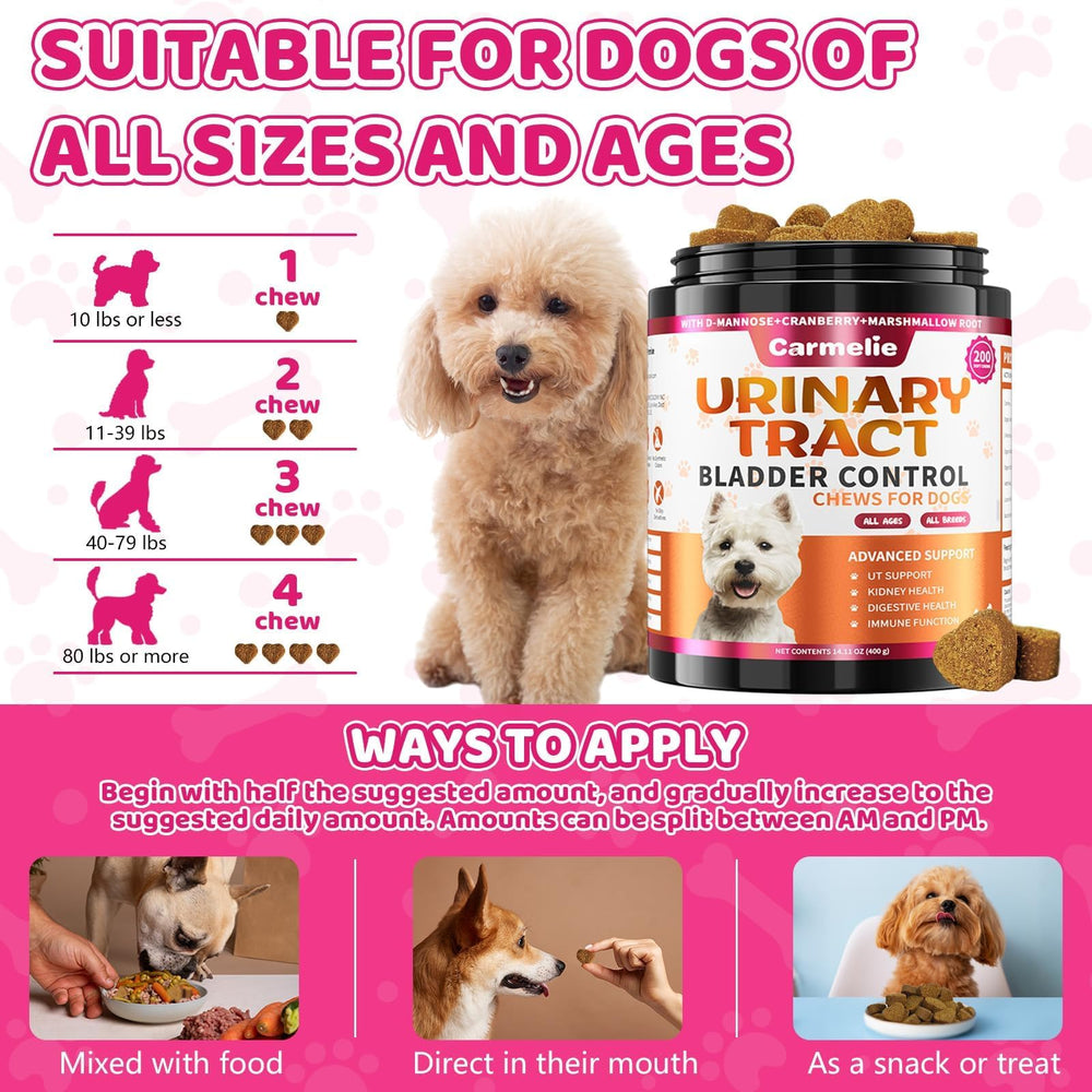 Carmelie easy-to-administer canine treats suitable for all breeds.