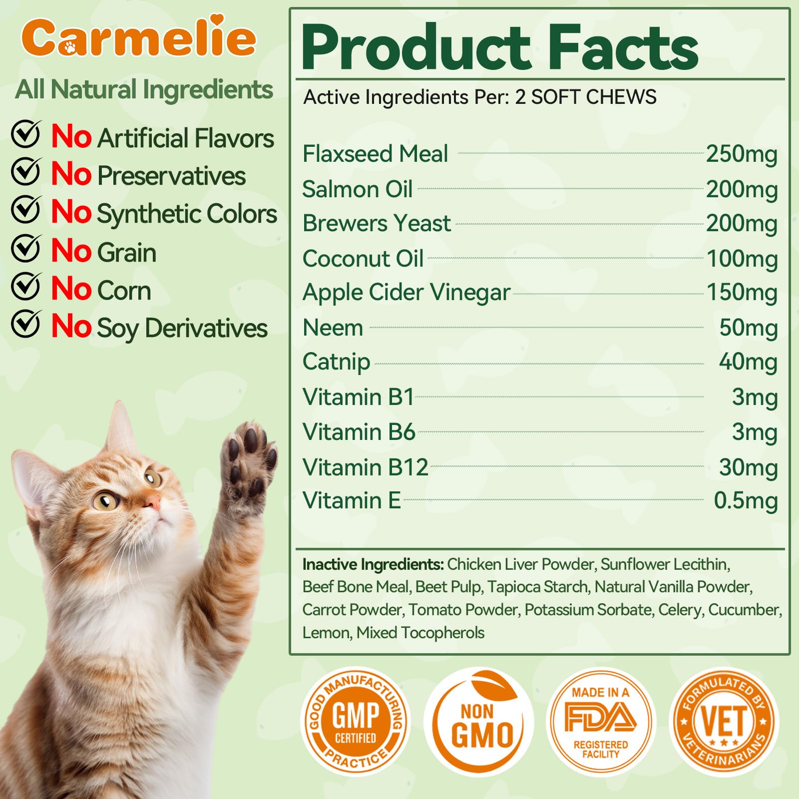 Carmelie flea tick chews for all breeds emphasizes year-round protection