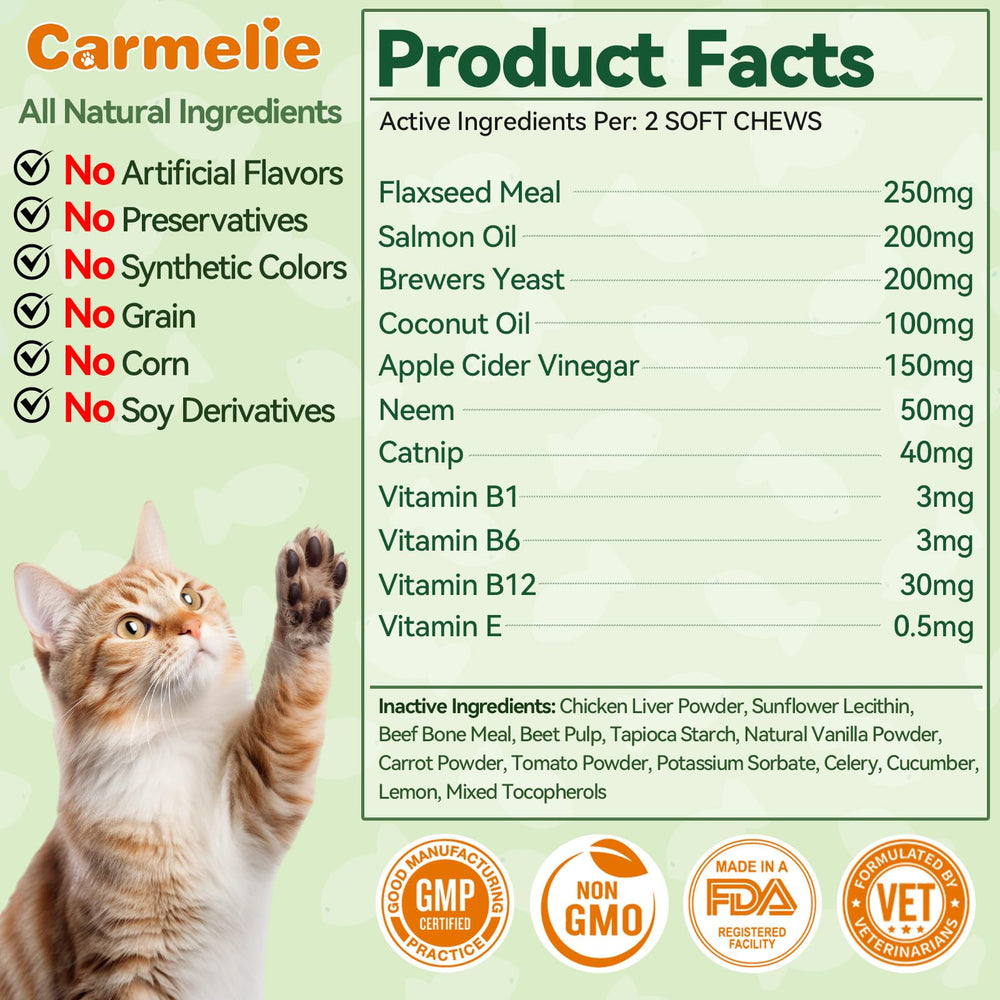 Carmelie flea tick chews for all breeds emphasizes year-round protection