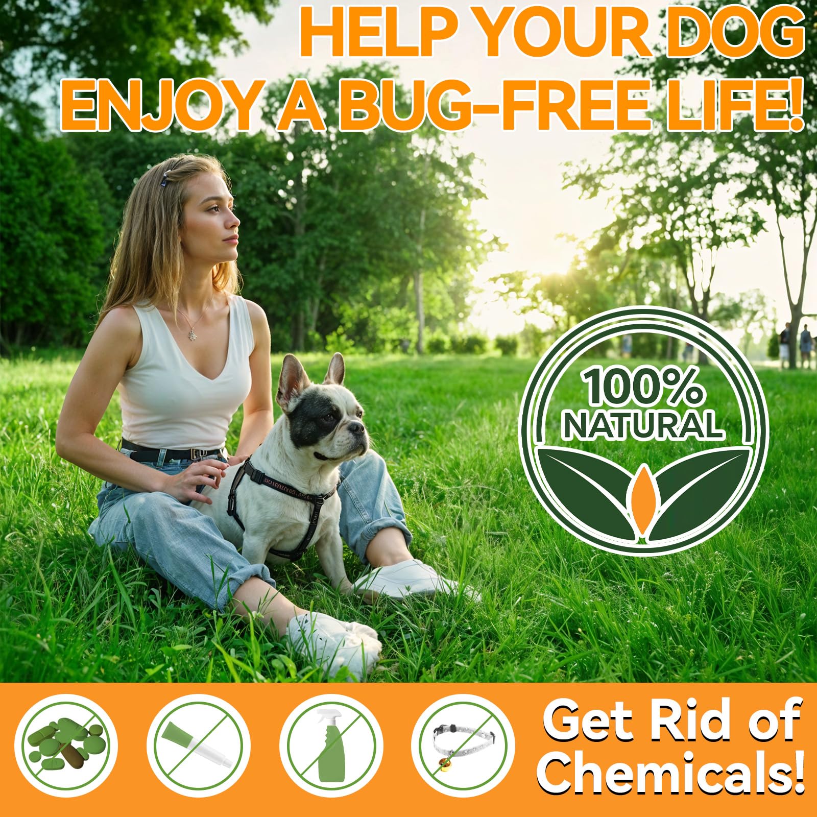 Carmelie flea-tick chews highlight skin and coat support