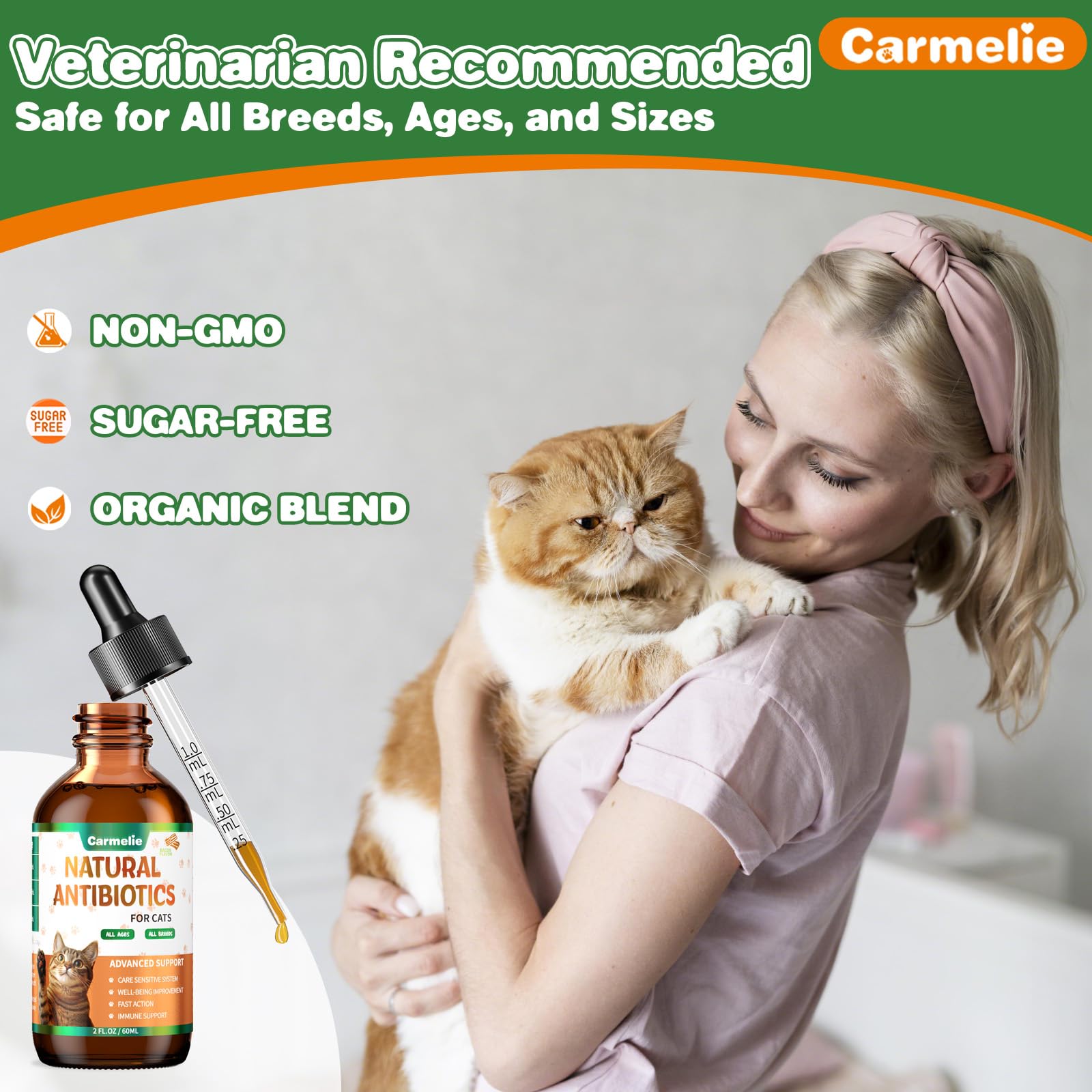 Carmelie bacon flavored drops for stress-free daily dosing