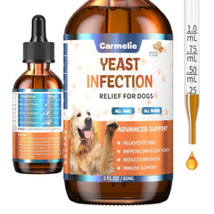Carmelie natural yeast relief ear drops soothe itchy dog ears