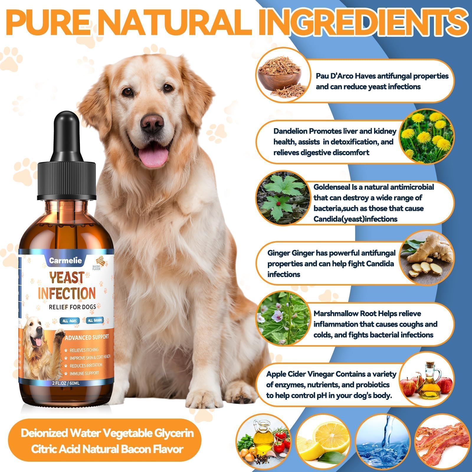 Carmelie oral drops for dogs enable easy daily dosing
