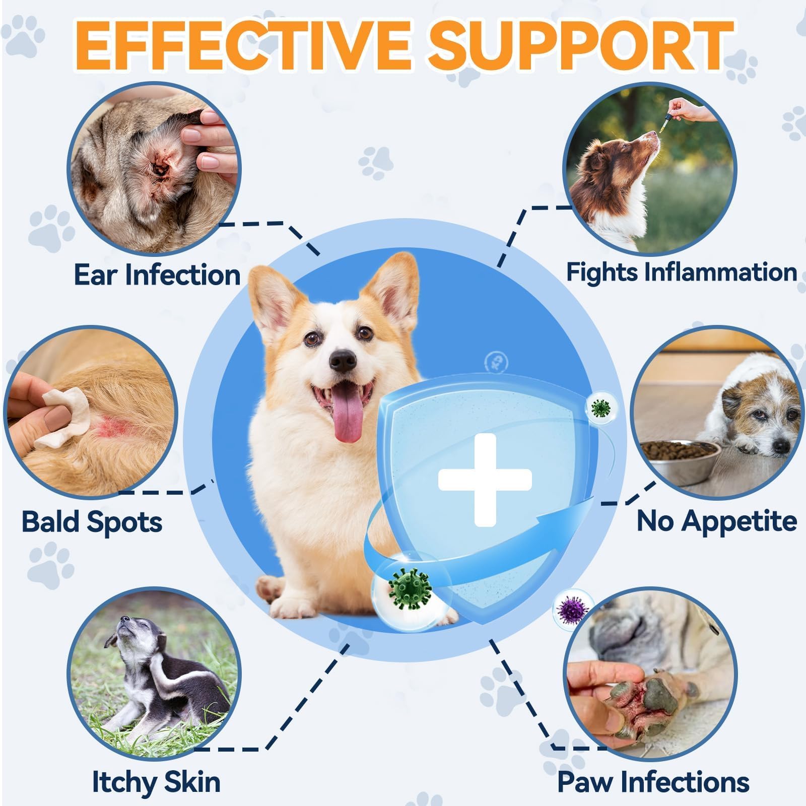 Carmelie yeast relief skin care helps comfortable dog coat
