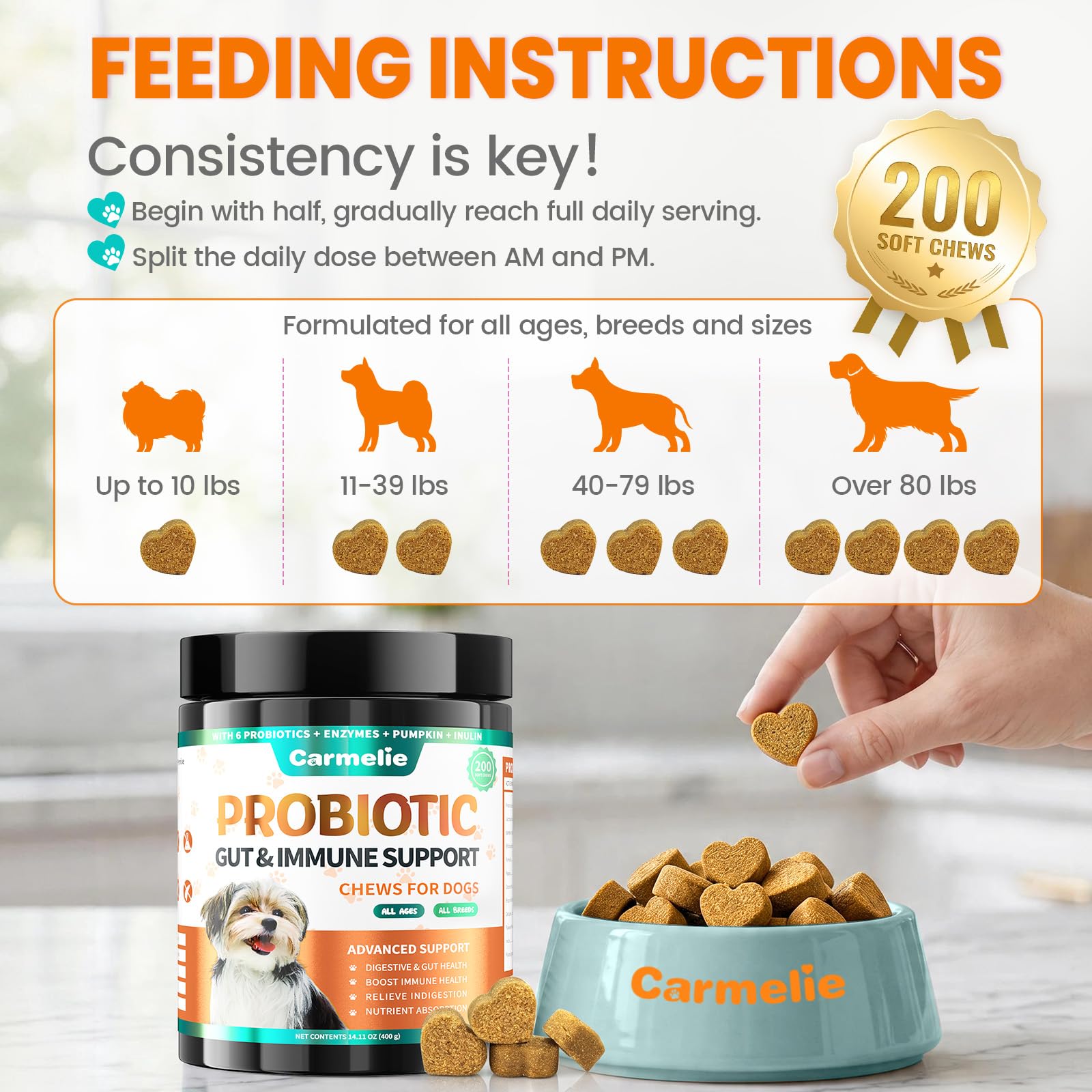Carmelie flaxseed powder ingredient highlights omega-3 support.