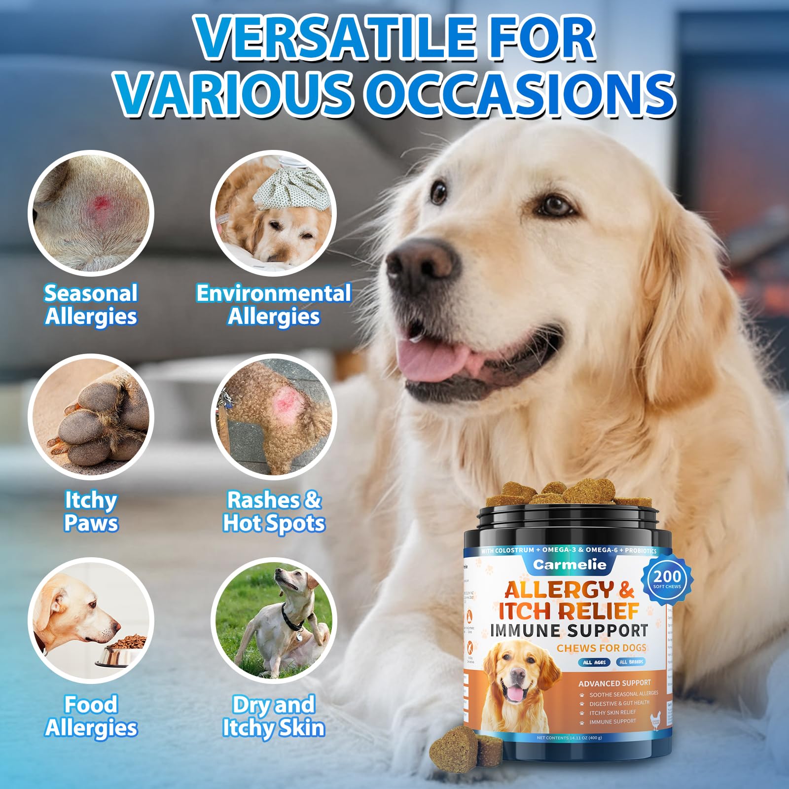 Carmelie probiotics for fur shine and healthier coat