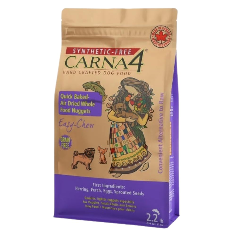 CARNA4 air dried dog food fish recipe bag front showing grain-free packaging and real ingredients.