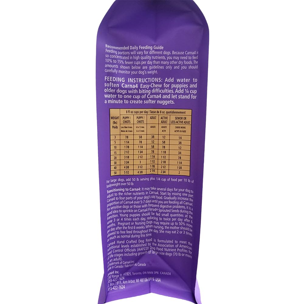 CARNA4 fish recipe serving bowl highlights easy-chew nuggets ideal for travel.