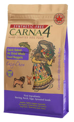 CARNA4 Fish Recipe air-dried dog food texture close-up, supports healthy coat and digestion.