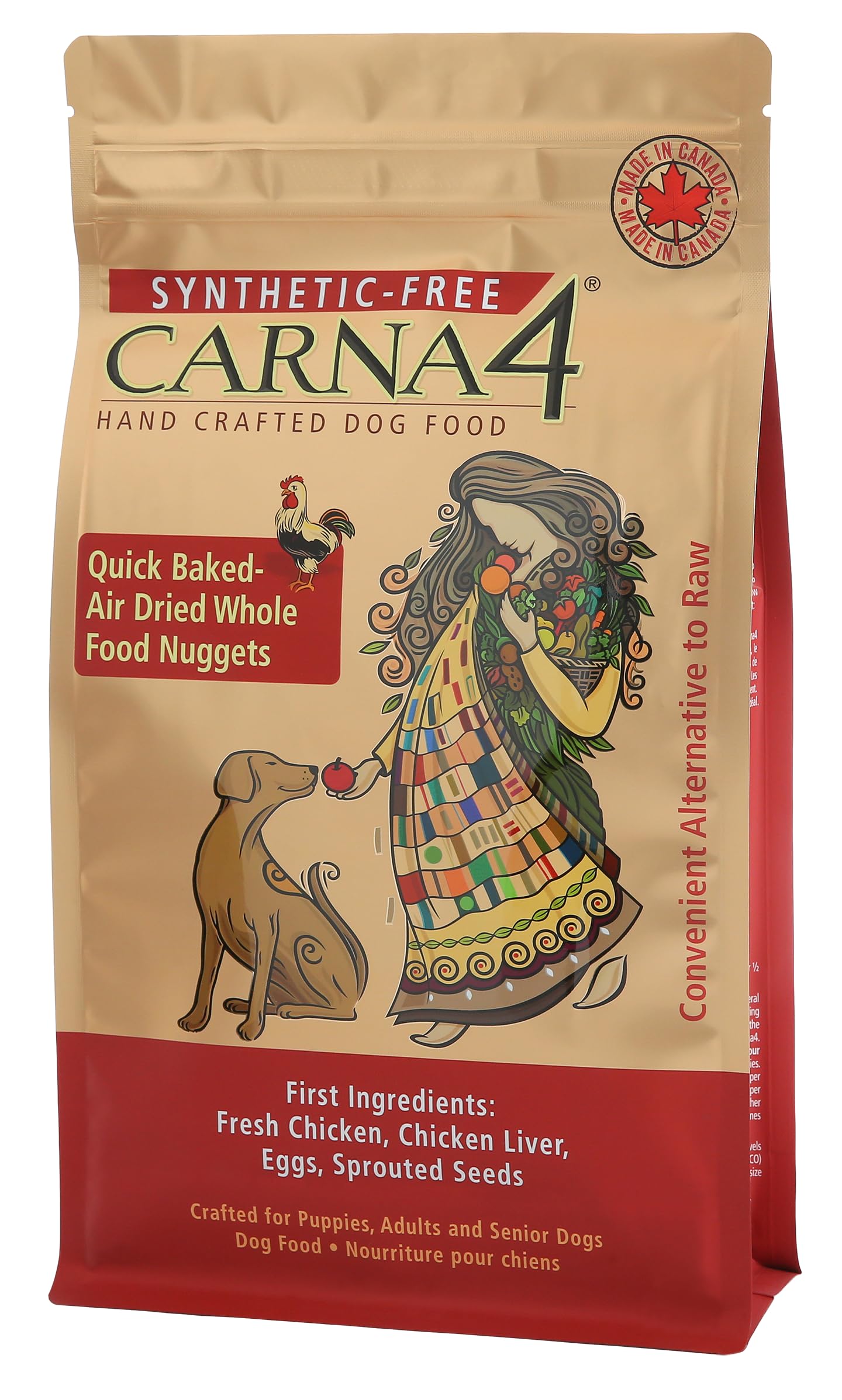 CARNA4 gentle baking process preserving live nutrients for dogs