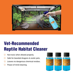 CAROLINACUSTOMCAGES bearded dragon cleaning routine with safe chlorhexidine spray.