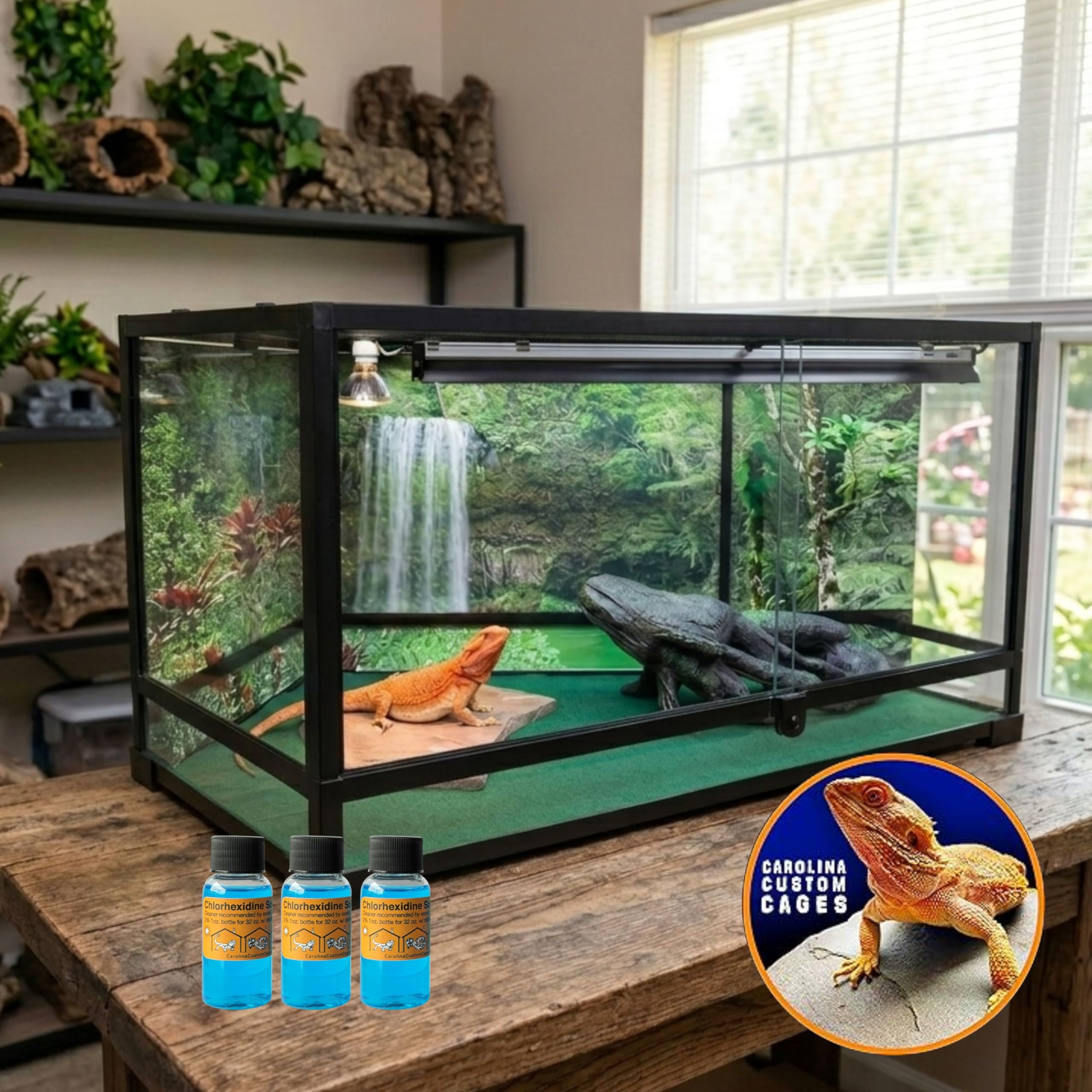 CAROLINACUSTOMCAGES spray bottle dilution for ready cleaning solution.