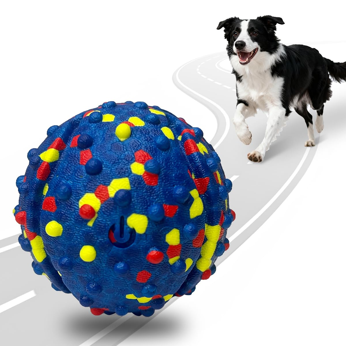 CAROZEN rechargeable interactive dog ball top view for indoor engagement