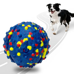 CAROZEN rechargeable interactive dog ball top view for indoor engagement