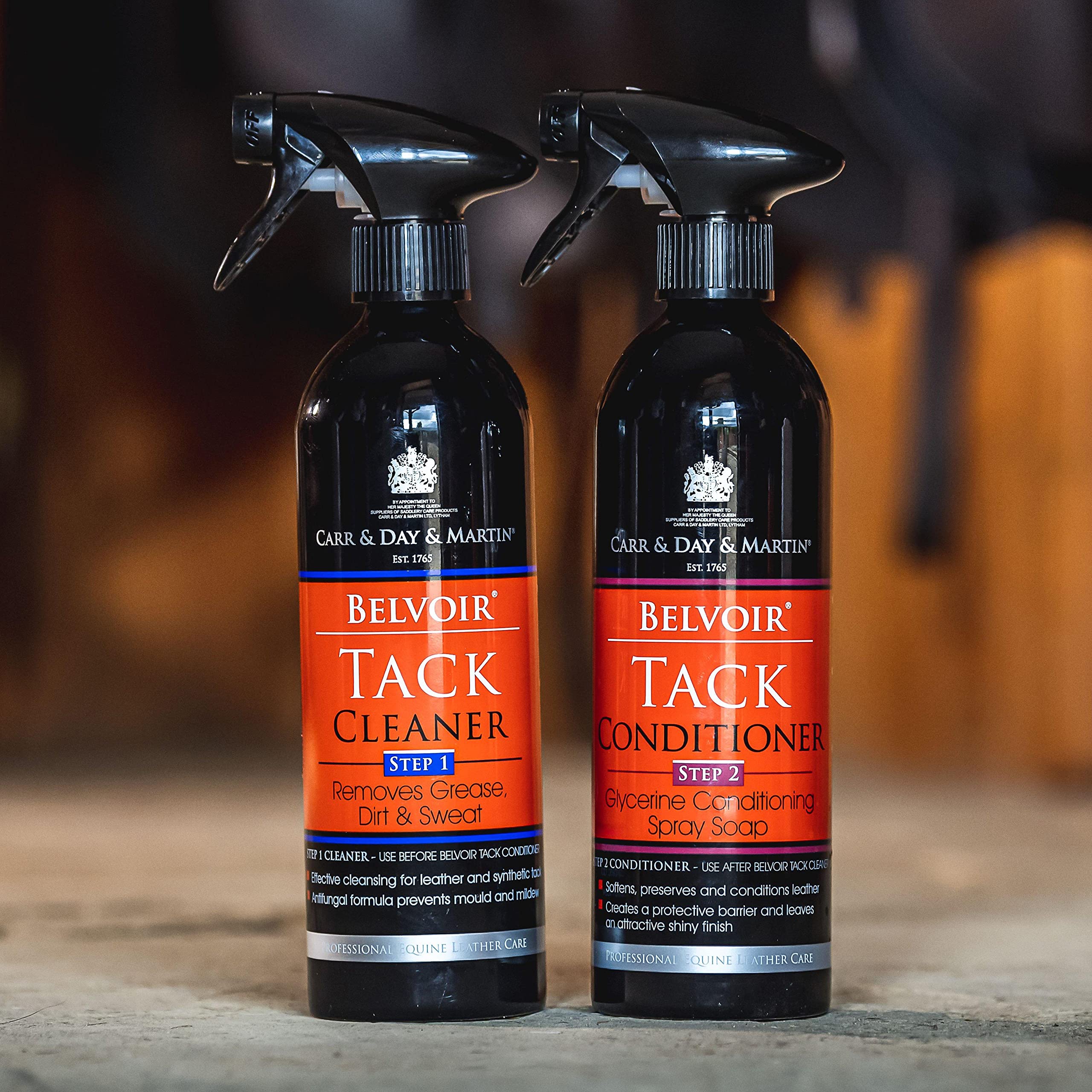 Carr Day Martin Belvoir Tack Cleaner Step 1 packaging closeup.
