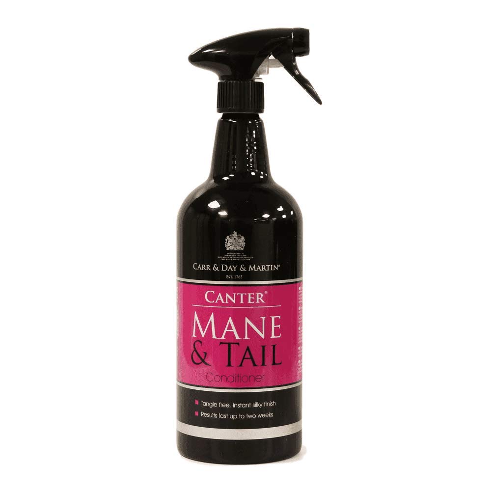 Carr Day & Martin Canter Mane & Tail conditioner bottle smooths and detangles for easy grooming.