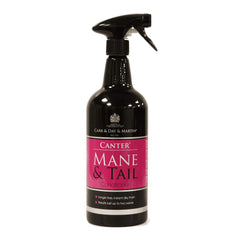 Carr Day & Martin Canter Mane & Tail conditioner bottle smooths and detangles for easy grooming.