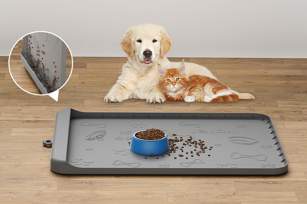 Carry360 dog food mat 28x20; clean feeding area with quick mess control.