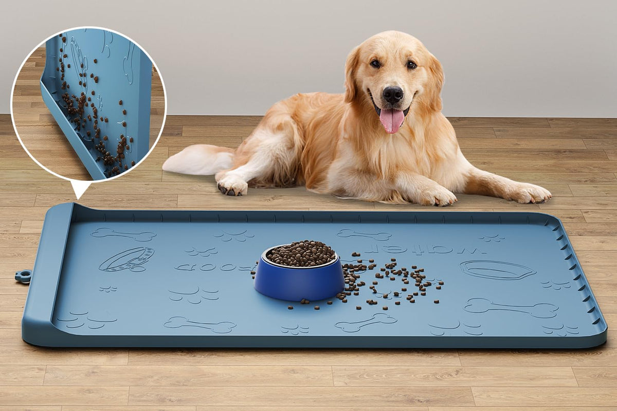 Carry360 silicone dog mat 36x24 catching spills to protect floors